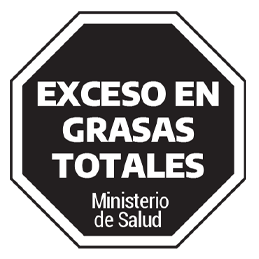 Octógono de Exceso en Grasas Totales de la Ley de Etiquetado Frontal