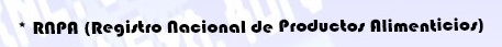 Registro Nacional de Productos Alimenticios (R.N.P.A.)