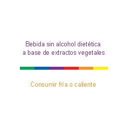 Bebida sin alcohol dietética a base de extractos vegetales. Consumir fría o caliente